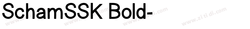 SchamSSK Bold字体转换